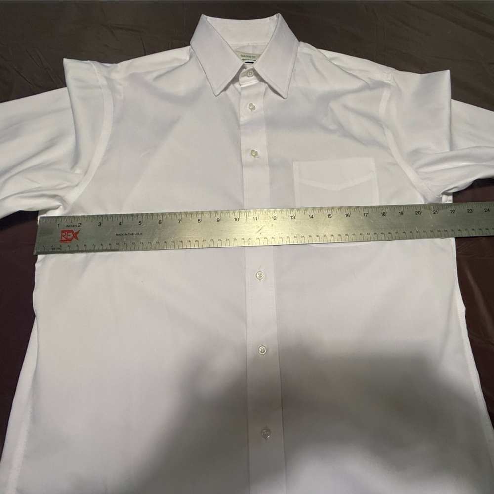 Jos. A. Bank Tailored Fit White 100% Cotton Dress Shirt Size 15.5-33 - Picture 7 of 8